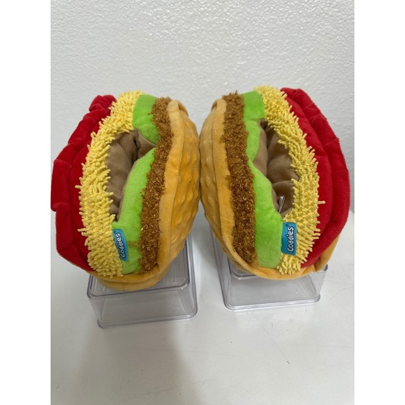 Coddies Taco Slippers Funny Plush Food Novelty Slippers Comfort Cozy - Picture 3 of 6